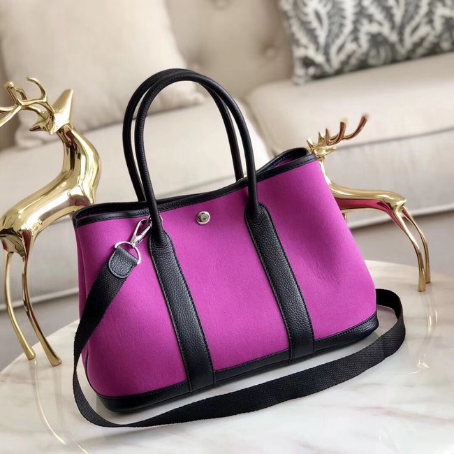 Hermes Garden Party 36cm Tote Bags Original Leather A3698 Purple