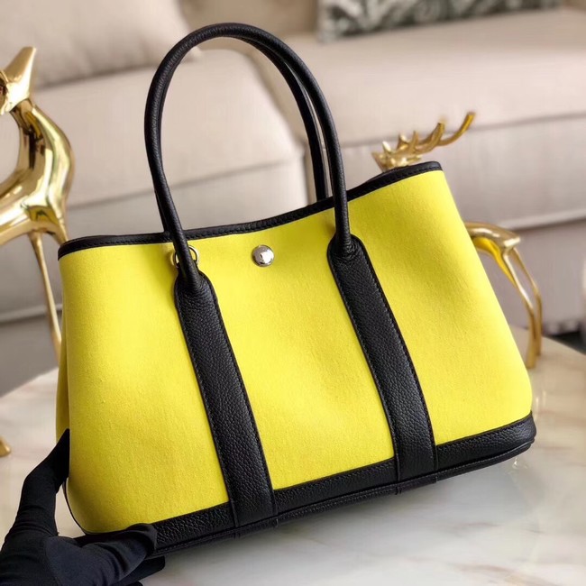 Hermes Garden Party 36cm Tote Bags Original Leather A3698 Yellow