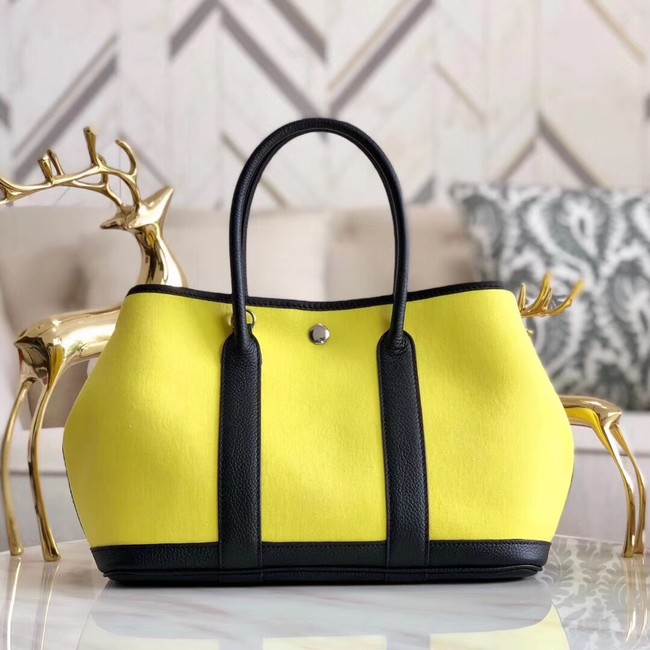 Hermes Garden Party 36cm Tote Bags Original Leather A3698 Yellow