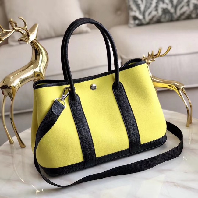Hermes Garden Party 36cm Tote Bags Original Leather A3698 Yellow