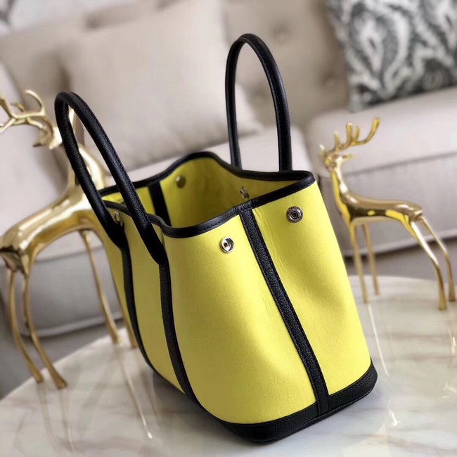 Hermes Garden Party 36cm Tote Bags Original Leather A3698 Yellow