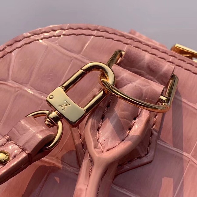 Louis Vuitton Crocodile Pattern Leather Bag N90897 Pink