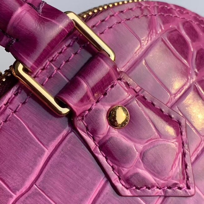 Louis Vuitton Crocodile Pattern Leather Bag  ALMA BB N90897 Purple