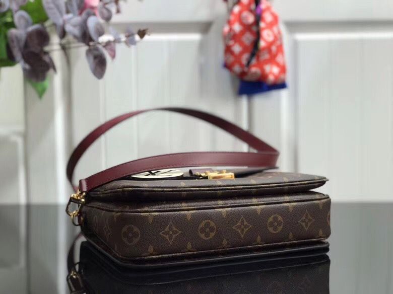 Louis vuitton original Monogram Canvas POCHETTE METIS M43984 Wine