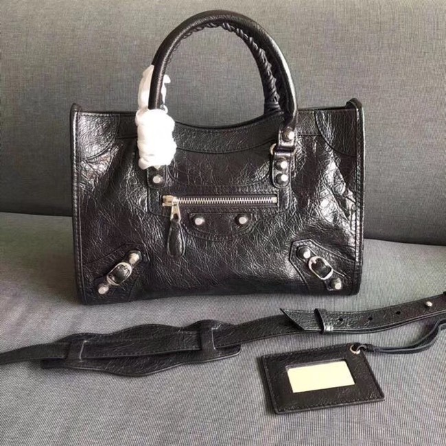Balenciaga The City Handbag Calf leather 382568 black