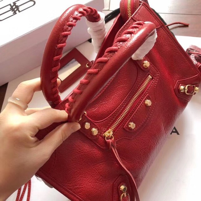 Balenciaga The City Handbag Calf leather 382568 red