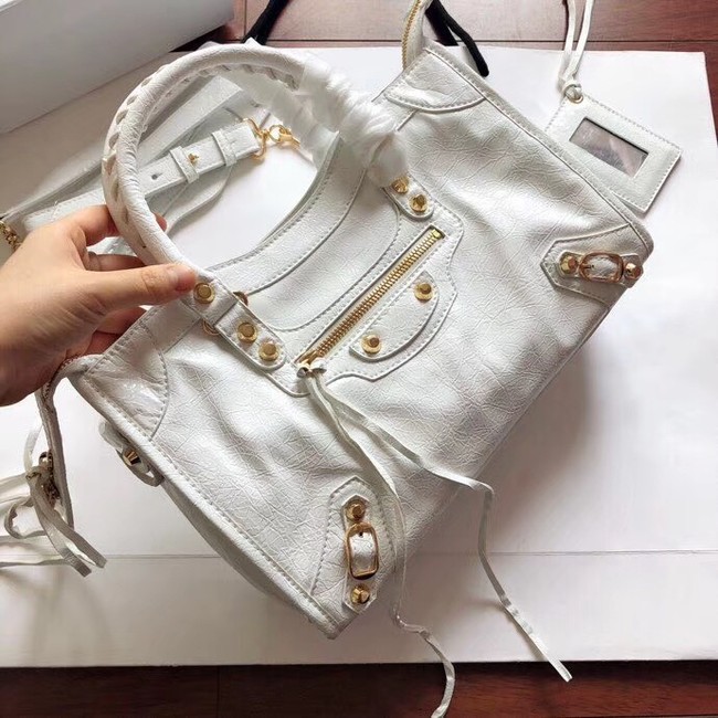 Balenciaga The City Handbag Calf leather 382568 white