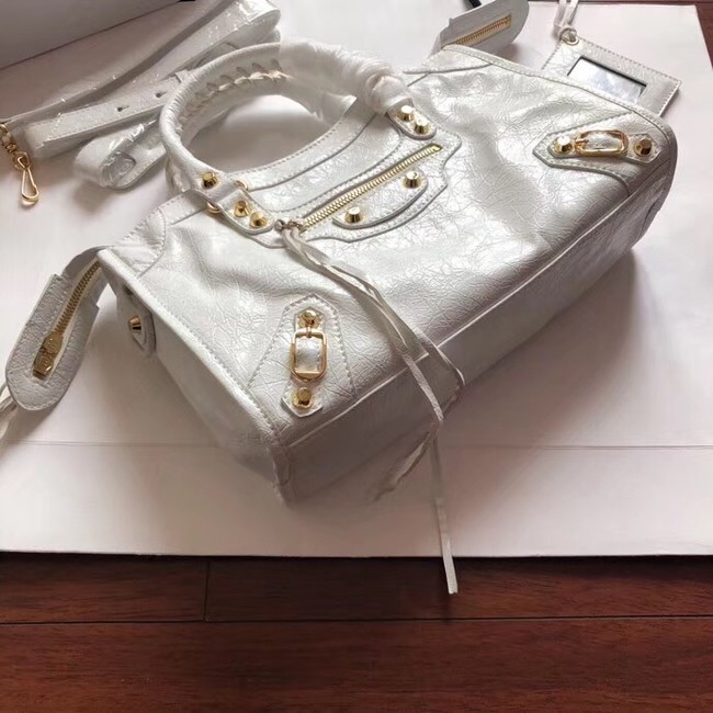 Balenciaga The City Handbag Calf leather 382568 white