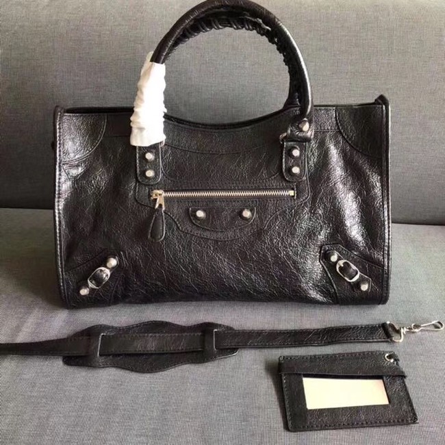 Balenciaga The City Handbag Calf leather 382569 black