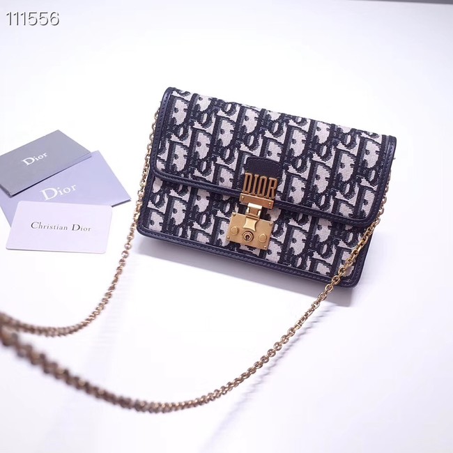 Dior DIORAMA leather Chain bag S2012 blue