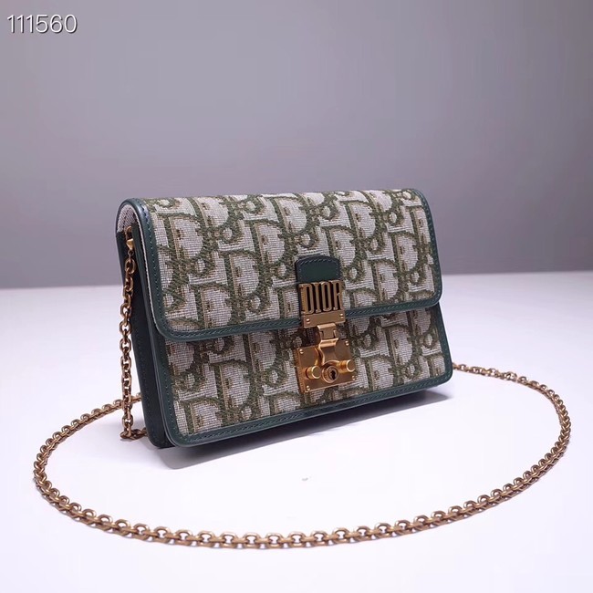 Dior DIORAMA leather Chain bag S2012 green