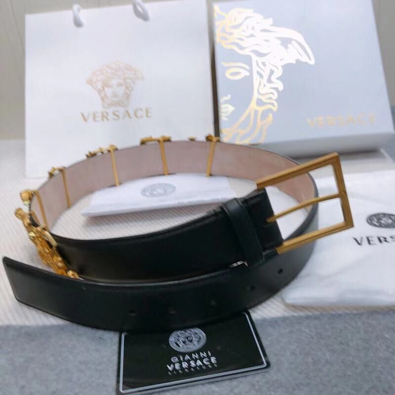 Versace Leather Belt VS7488 Black