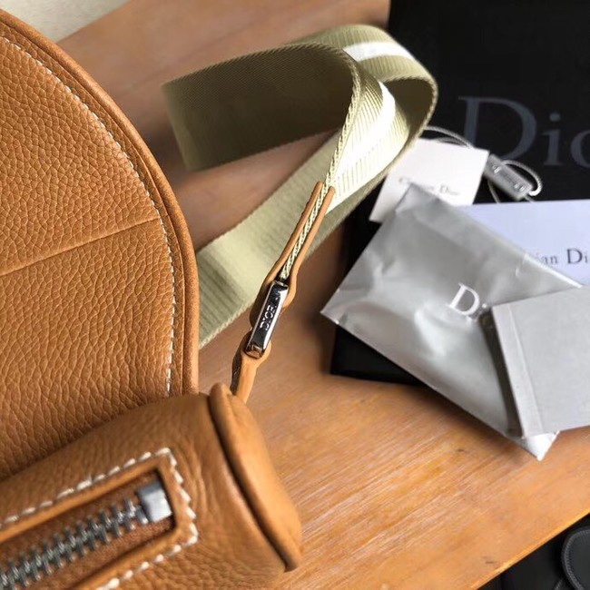 DIOR OBLIQUE SADDLE BELT BAG M9020 brown