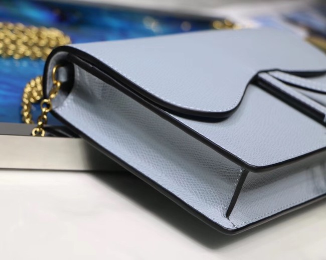 Dior SADDLE DIOR OBLIQUE Chain Clutch bag S5614 light blue