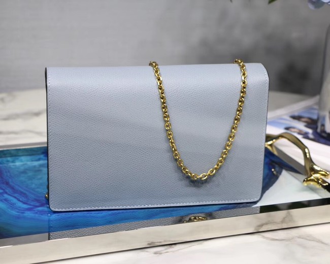 Dior SADDLE DIOR OBLIQUE Chain Clutch bag S5614 light blue