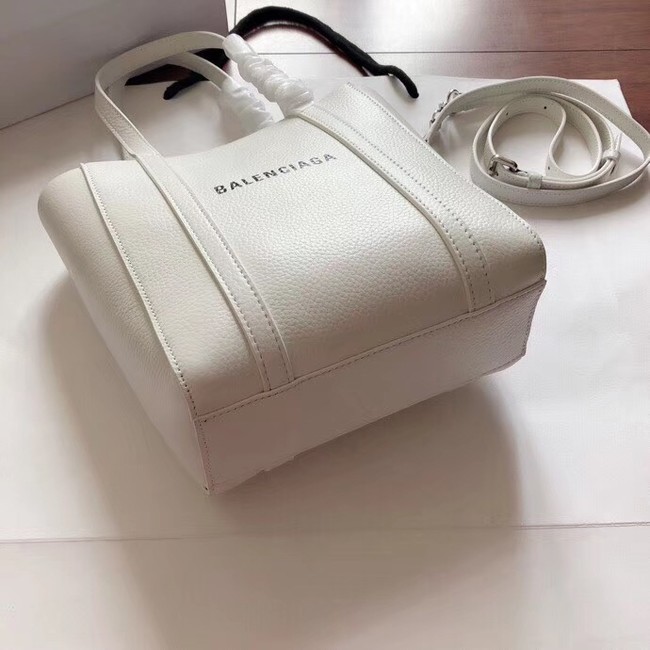 Balenciaga Original Leather Mini Shopper Bag 6696 White