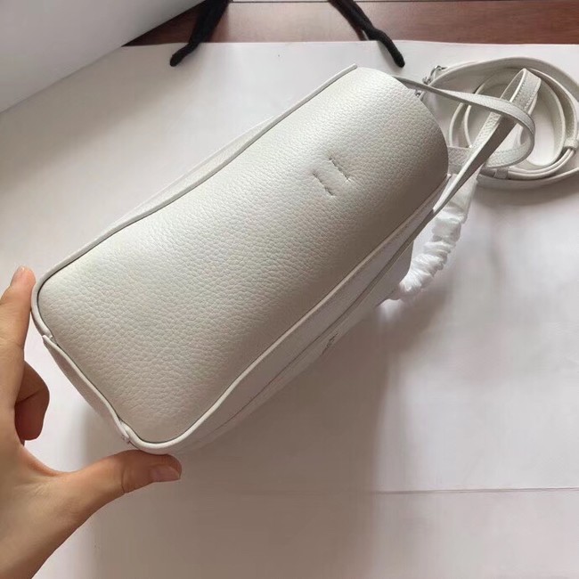 Balenciaga Original Leather Mini Shopper Bag 6696 White