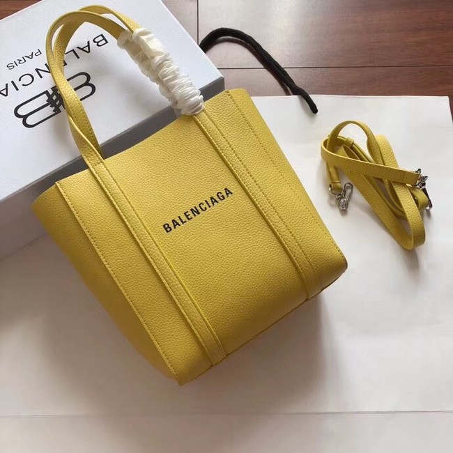 Balenciaga Original Leather Mini Shopper Bag 6696 Yellow