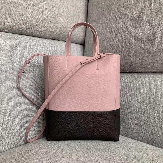 Celine Original Leather CABAS Bag 189813 Pink&Black