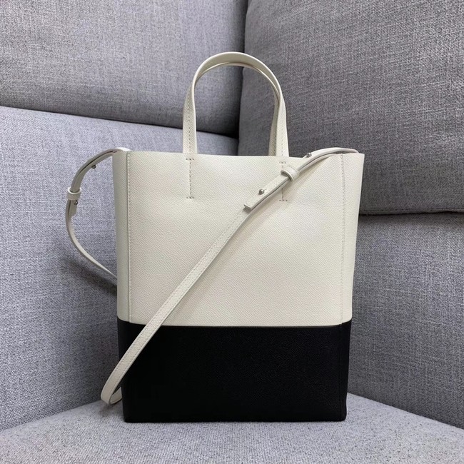 Celine Original Leather CABAS Bag 189813 White&Black