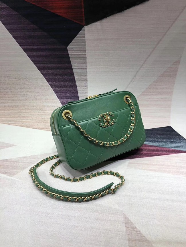 Chanel Original Leather Bag 9235 Green