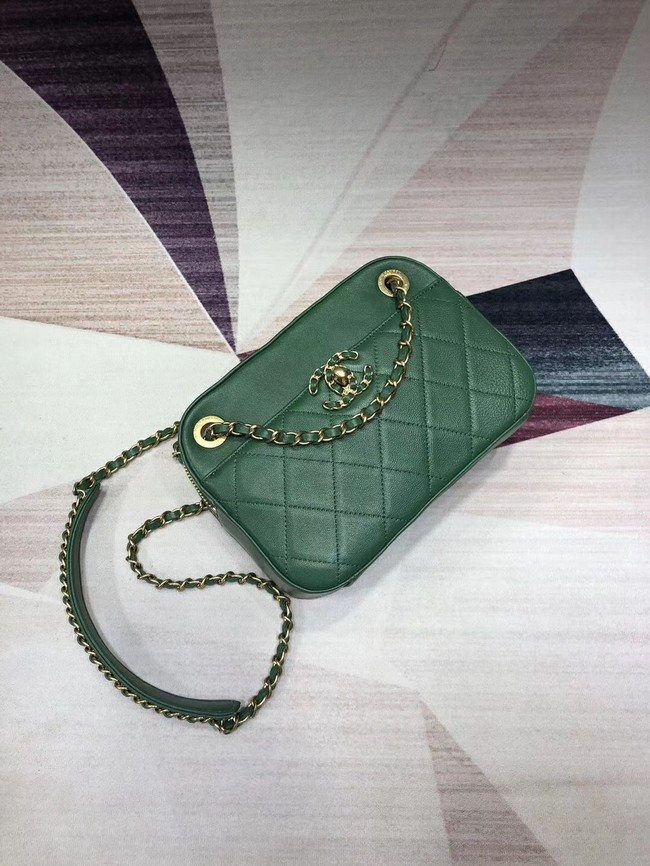 Chanel Original Leather Bag 9235 Green