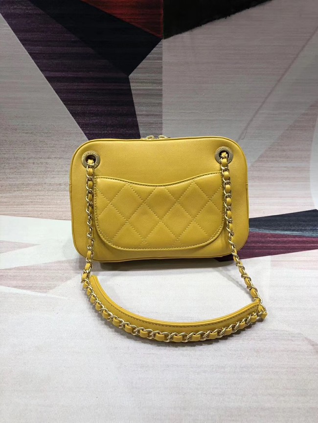 Chanel Original Leather Bag 9235 Yellow