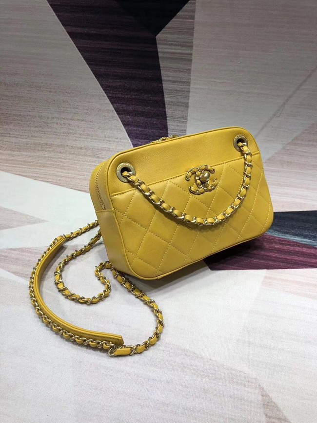 Chanel Original Leather Bag 9235 Yellow