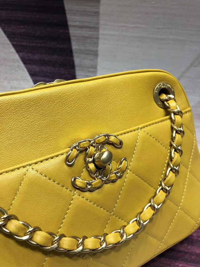 Chanel Original Leather Bag 9235 Yellow