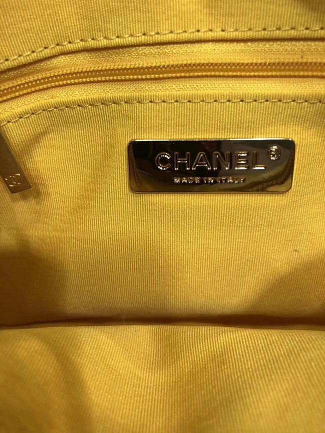 Chanel Original Leather Bag 9235 Yellow