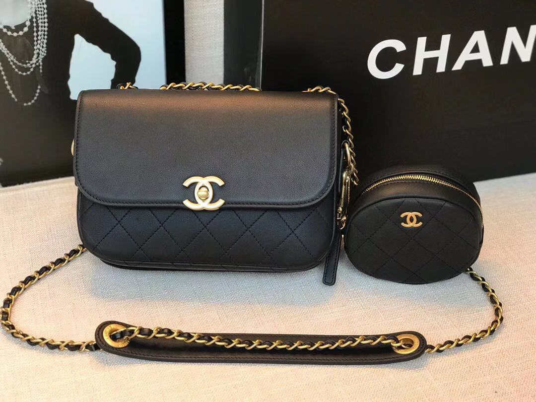 Chanel Original Leather Bag C5787 Black