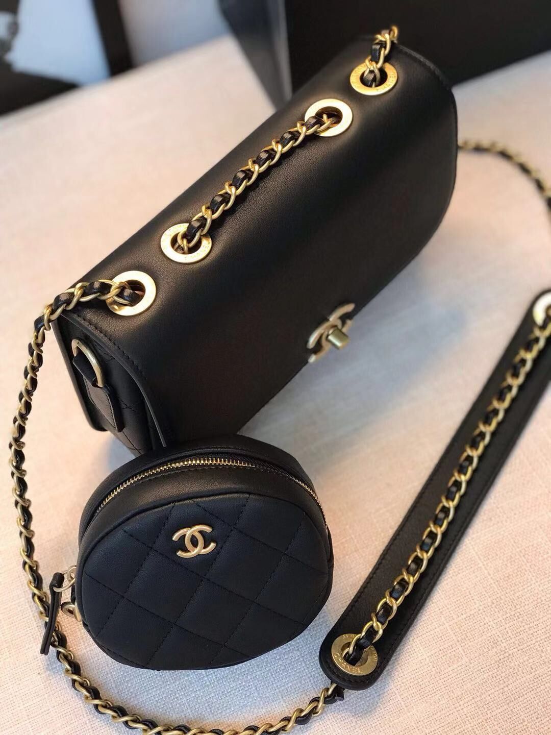Chanel Original Leather Bag C5787 Black