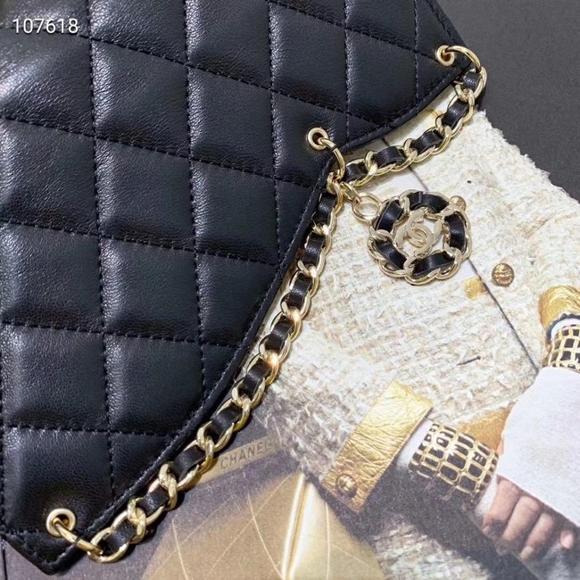 Chanel Original Sheepskin Leather Shoulder Bag 33815 Black
