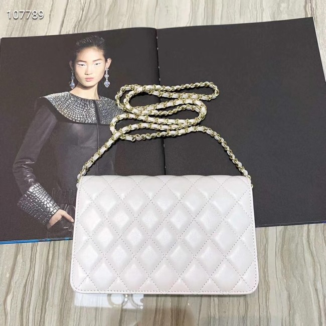 Chanel Original Sheepskin Leather Shoulder Bag 33815 White