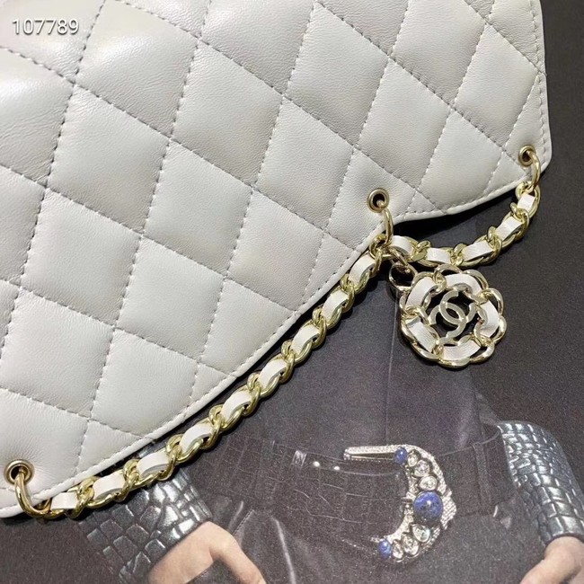 Chanel Original Sheepskin Leather Shoulder Bag 33815 White