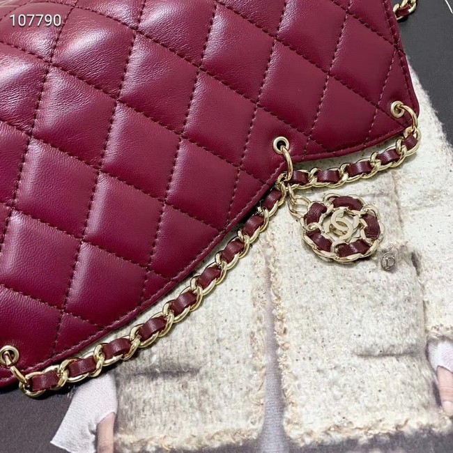 Chanel Original Sheepskin Leather Shoulder Bag 33815 Wine