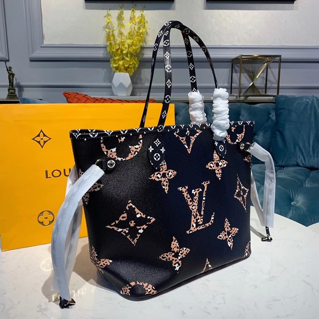 Louis Vuitton Monogram Canvas Original Leather NEVERFULL MM M44567 Black