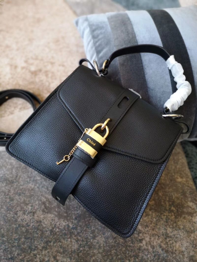 Chloe Original Buckskin Leather Lock Bag 3S088 Black