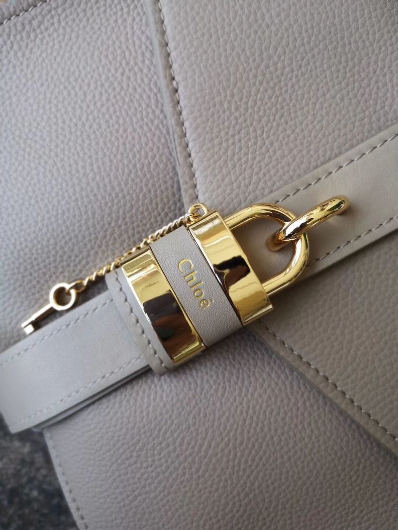 Chloe Original Buckskin Leather Lock Bag 3S088 Gray