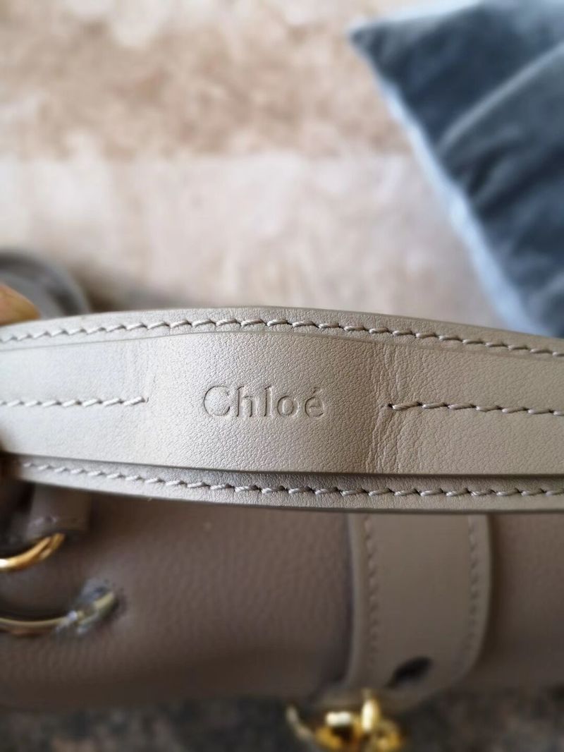 Chloe Original Buckskin Leather Lock Bag 3S088 Gray