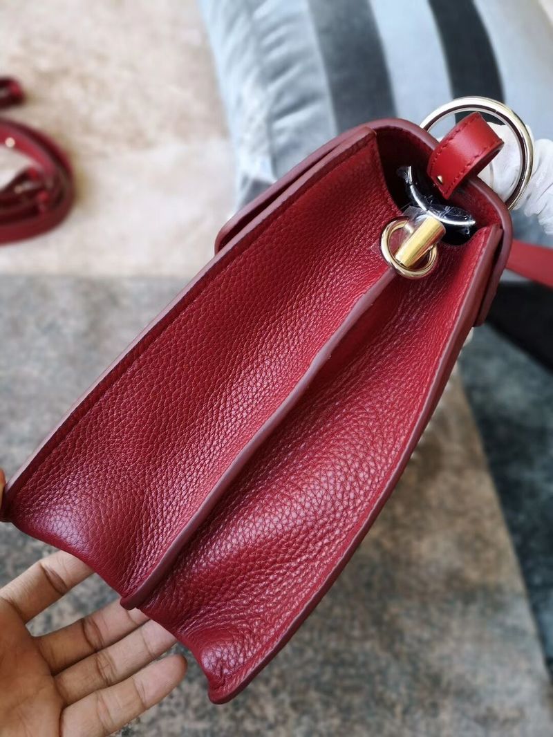 Chloe Original Buckskin Leather Lock Bag 3S088 Red