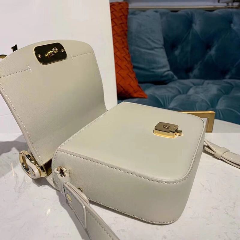 Chloe Original Calfskin Leather Top Handle Small Bag 3S030 White