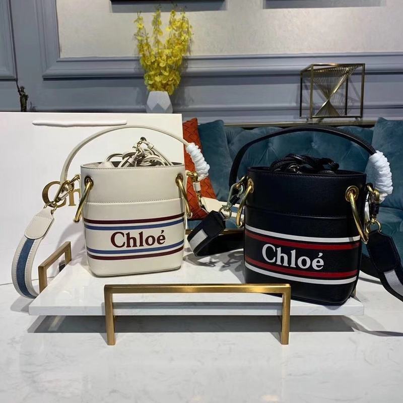 Chloe Roy Mini Smooth Leather Bucket Bag 3S508 White