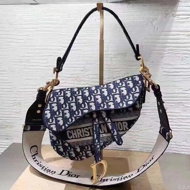 Dior SADDLE DENIM CANVAS BAG C0158 Denim Green