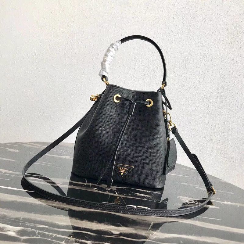 Prada Galleria Saffiano Leather Bag 1BE032 Black