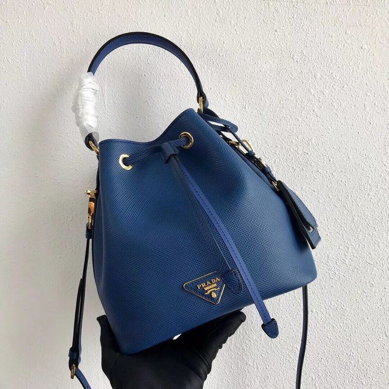 Prada Galleria Saffiano Leather Bag 1BE032 Blue