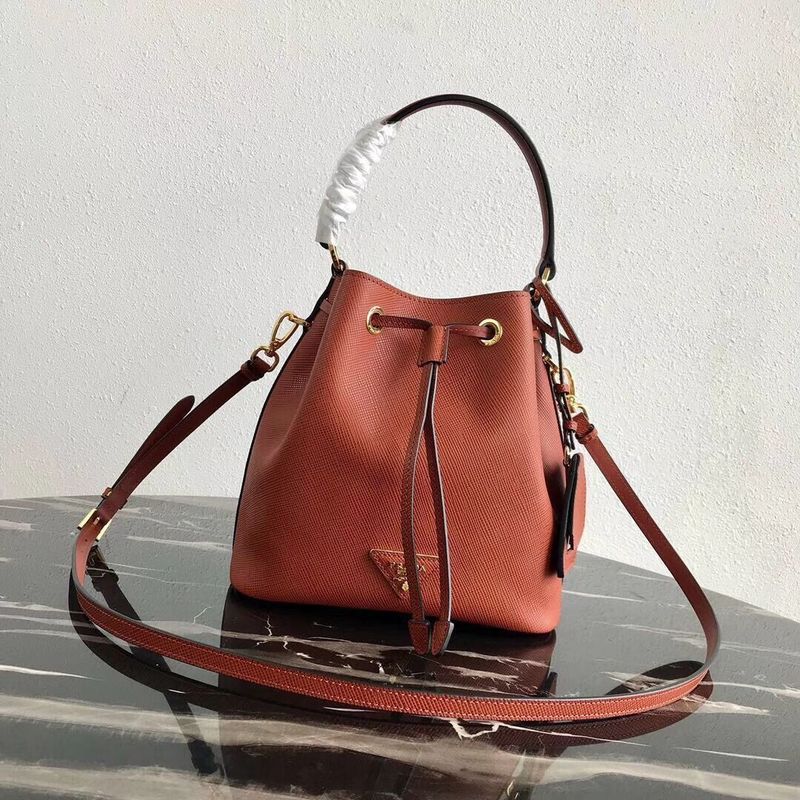 Prada Galleria Saffiano Leather Bag 1BE032 Dark Orange