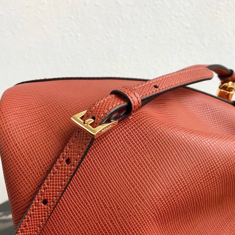 Prada Galleria Saffiano Leather Bag 1BE032 Dark Orange