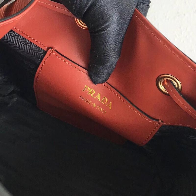 Prada Galleria Saffiano Leather Bag 1BE032 Dark Orange