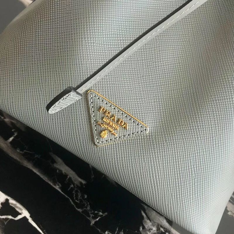 Prada Galleria Saffiano Leather Bag 1BE032 Gray